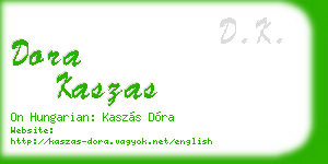 dora kaszas business card